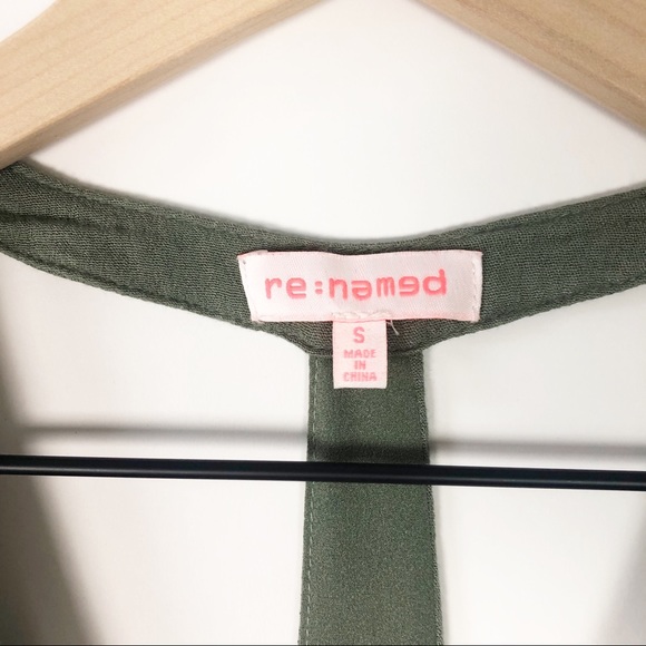 Re:Named | Moss Green T Back Button Front Maxi Drs - Picture 11 of 15